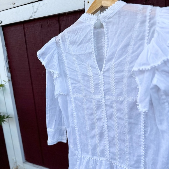 Isabel Marant Étoile Alba Ruffle-Trimmed Embroidered Dress - Picture 13 of 16